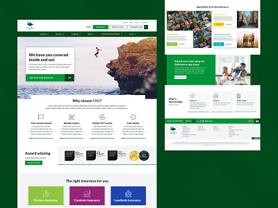 Insurance website UI design