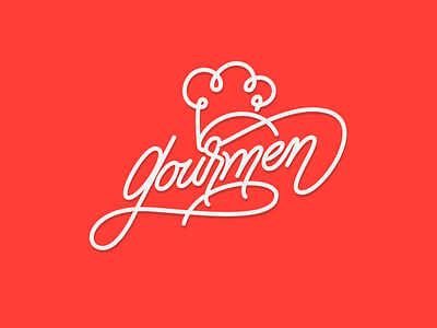 Gourmen calligraphy design graphic design handmade logo handmade type lettering logo logotype
