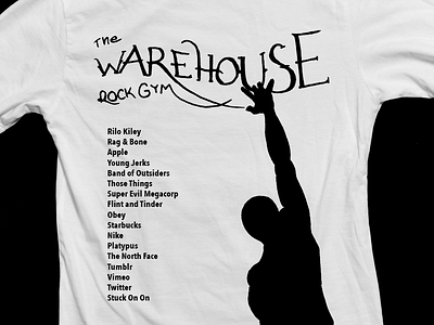Warehouse Shirt Back fashion lettering sports teeshirt
