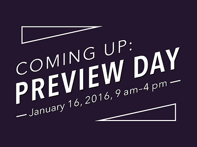 Preview Day—Mobile avenir lettering typography