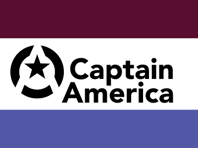Captain America Logo comic books comics concept exercise flag identity logo marvel stencil typography