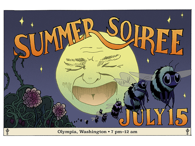 summer soiree invitation final color by justin mcdowell dribbble