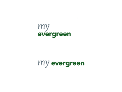 My Evergreen (Final) avenir caecelia identity intranet logo logotype mark portal