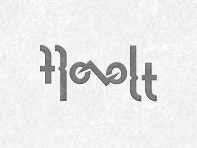 Revolt Ambigram Rebound ambigram avenir design tattoo typography