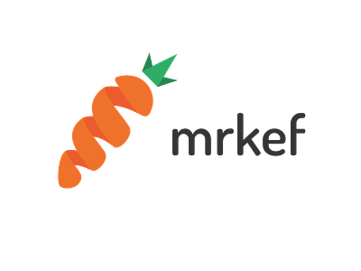 Logo Mrkef (carrot) branding illustration logo minimal vector