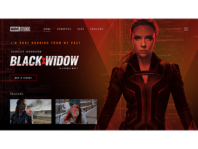 Black Widow Landing Page black blackwidow design landingpage red ui web