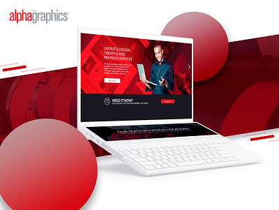 ALPHA GRAPHICS branding design illustrator landingpage photoshop ui ux website