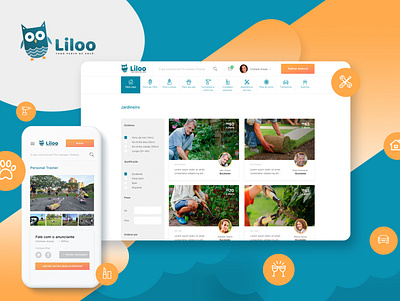 LILOO branding design illustrator photoshop ui ux website