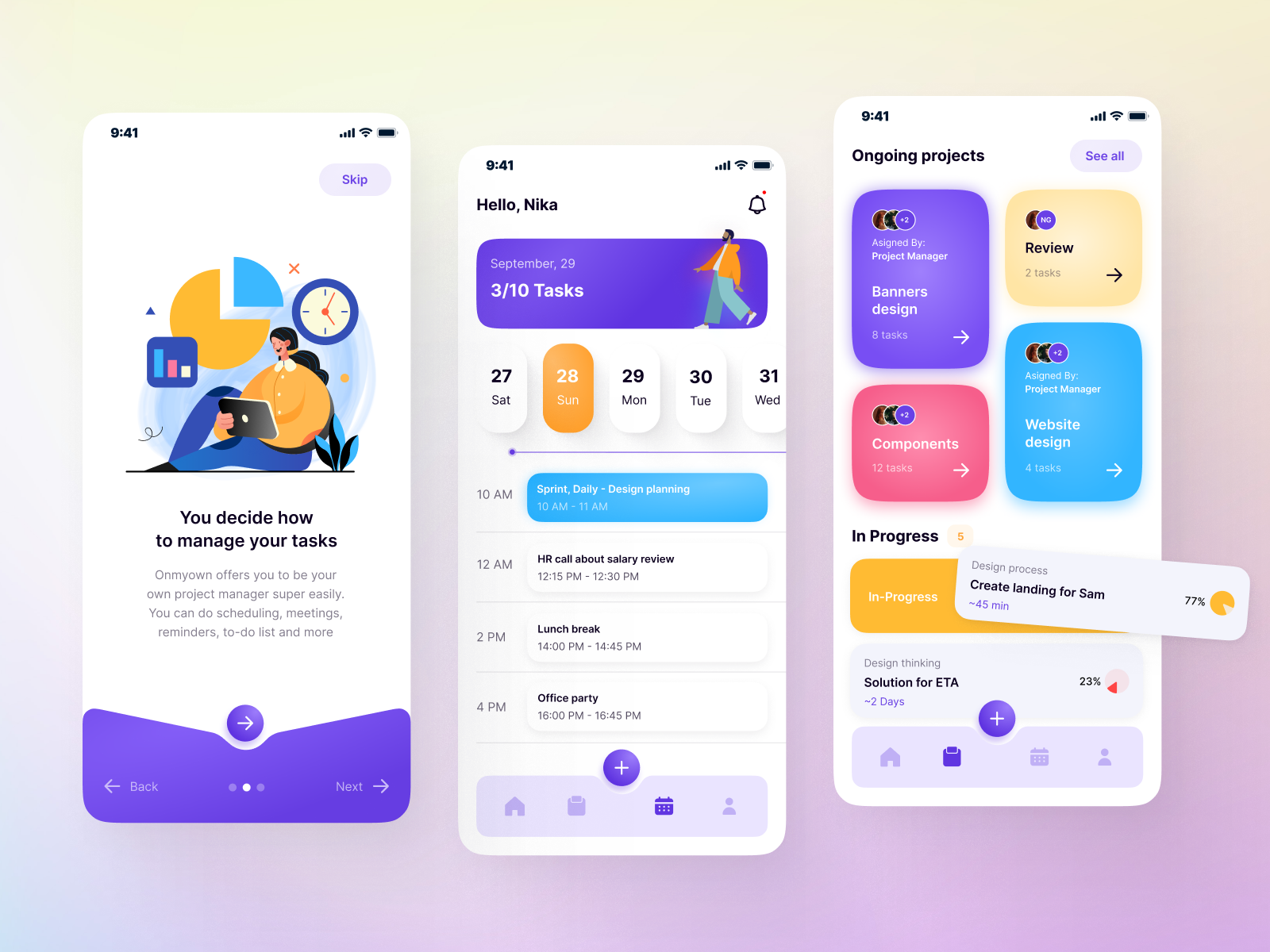 Tasky | App concept by Nika Goguadze on Dribbble