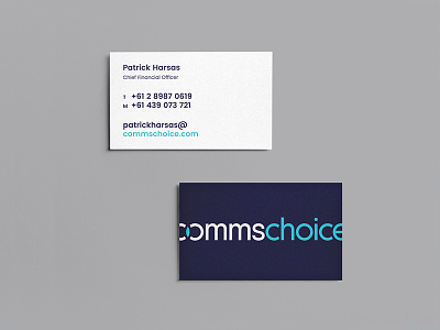 CommsChoice Business Card brand branding business card design logo minimal print