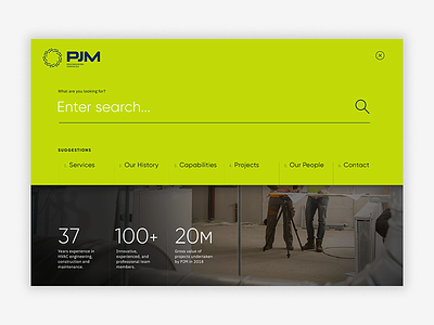 PJM — Search Bar UI branding ui user interface web design website