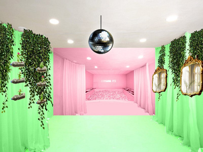 Chaudfontaine Experience: Raspberry Lime Room design mockup