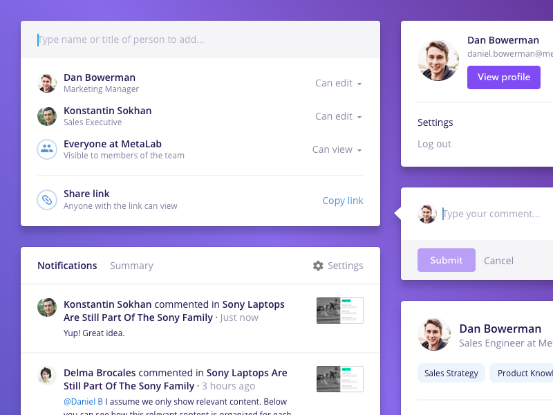 Content Collaboration by Hanson Wu for MetaLab on Dribbble