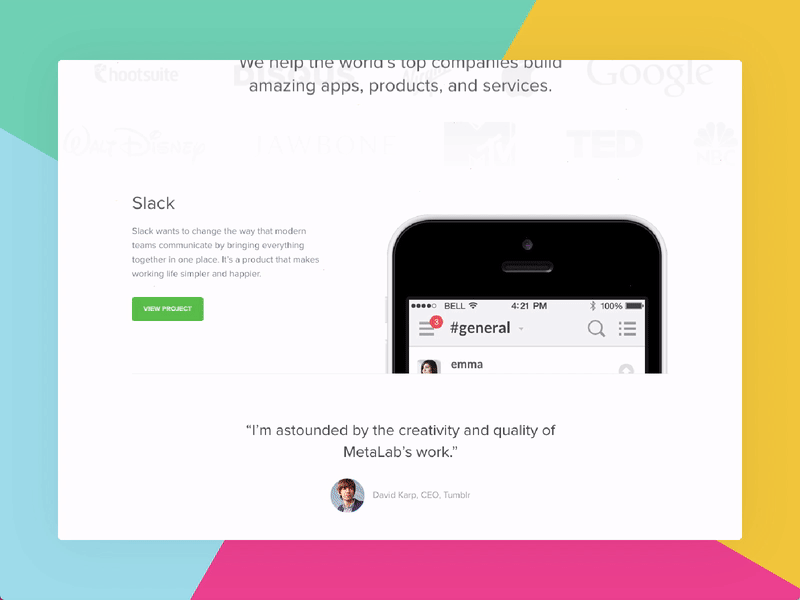 Slack Case Study Animation animation case circles gif metalab principle project slack study web