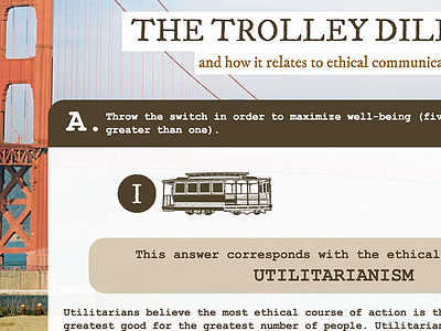 Trolley Dilemma Website ui ux