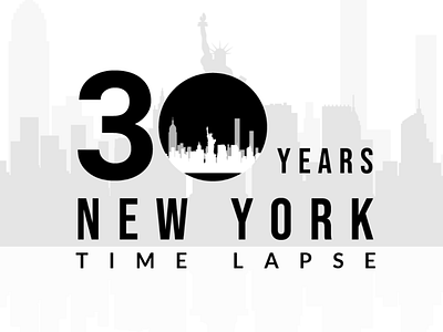 NYC 30 years time - lapse america art artist digital art dreams goals hustle illustration logo new york new york city nyc project purpose skyline vector