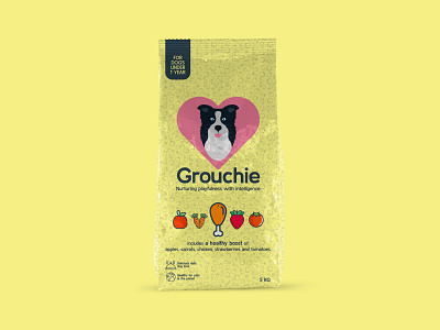 Grouchie Bag Junior branding design details illustration typography vector