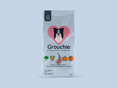 Grouchie Bag branding design details illustration typography vector