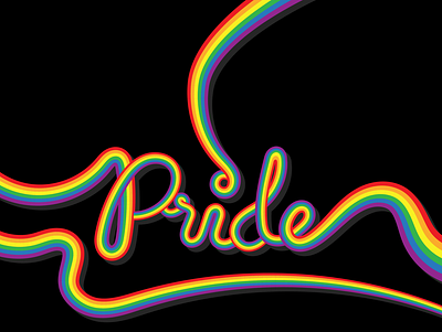 Pride Night design illustration logo text typography vector