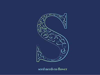 Seeds design details icon illustration logo minimal text typography vector