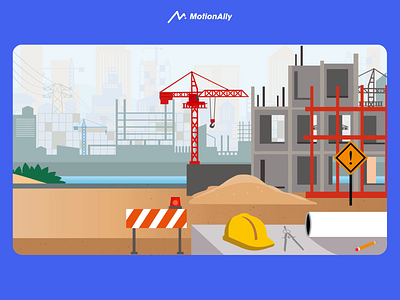 Architecture and Construction Animation 2d animations animation architecture construction lottie motion graphics