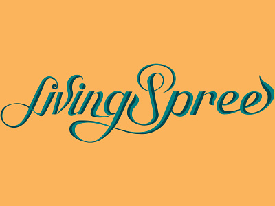 Living Spree art branding design flat illustration illustrator logo typography vector website