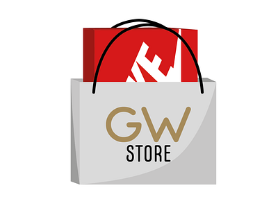 GW STORE - cloting store logo proposition branding design flat icon illustrator logo shoes vector web website