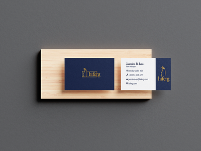 Hiferg - business card branding design flat illustration illustrator logo minimal vector