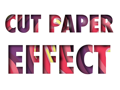 Cut paper effect 3d effect branding design digital illustation illustrator procreate texture typography vector