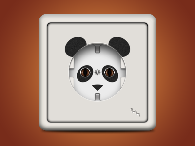 Panda Socket icon panda plastic socket ui wall
