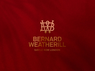 Bernard Weatherill logomark and logotype lockup brand brand and identity brand identity branding branding design logo logotype monogram rebrand tailoring