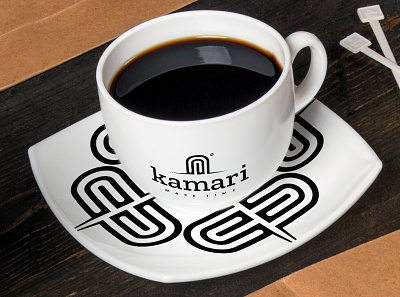 Kamari brand brand design branding cup design icon logo logos mock up mockup mockups pattern photo photoshop typography