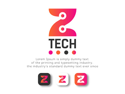 Modern Tech Logo brand identity branding graphic design logo logo design minimal minimalist modern tech tech logo
