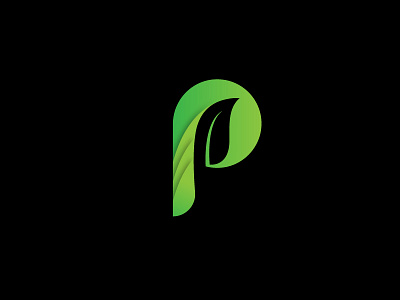 Logo Design brand identity branding graphic design illustration leaf leaf logo logo logo design minimalist minimalist logo p leaf logo
