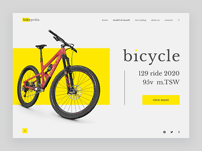 Bicycle bicycle minimal ui web web design web site yellow