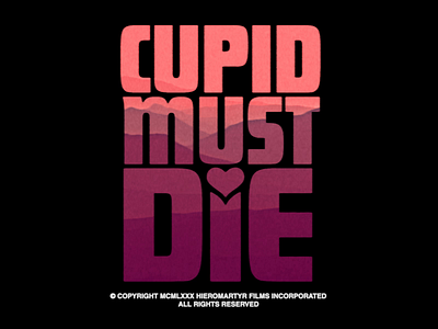 Cupid Must Die 80s after effects cinema 4d horror landscape loop title card title design