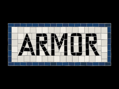 Armor Title Design film illustrator mosaic subway tile title card title design