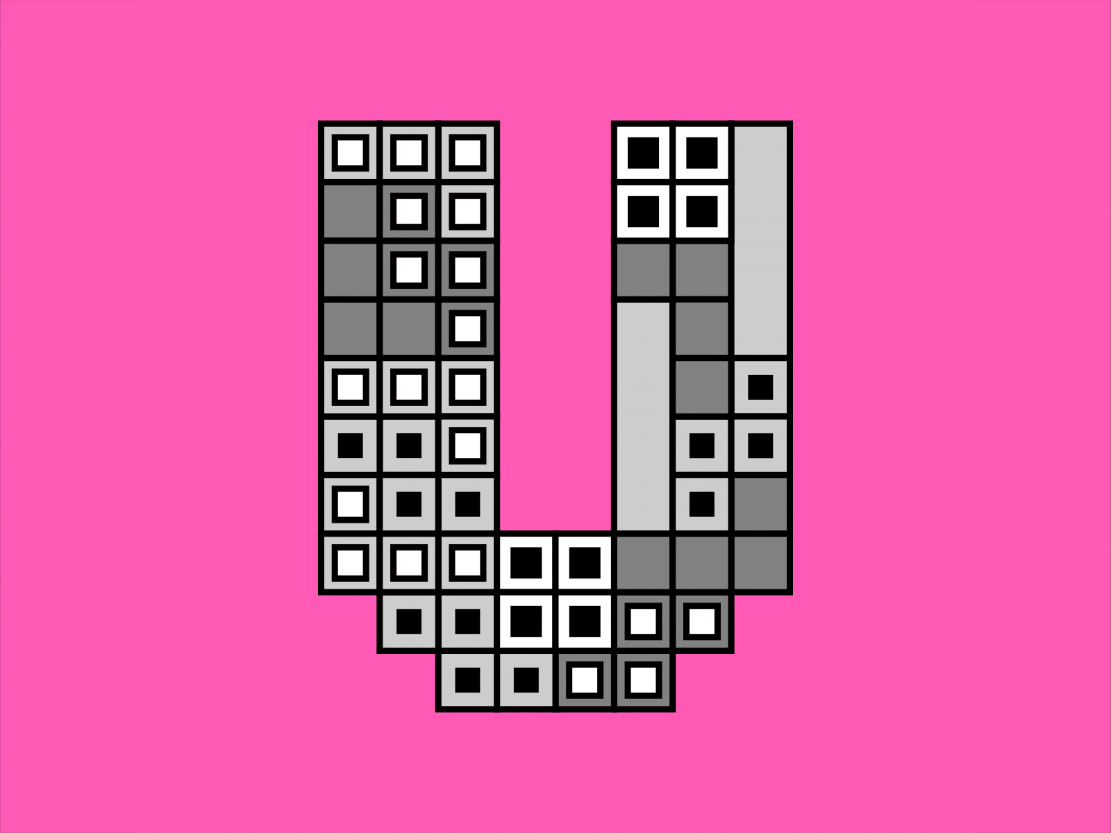 36 Days of Type 2021 - U 2d 36 days of type 36daysoftype after effects animated gif animation gif tetris