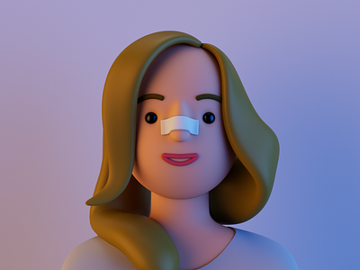 Hannah 3d avatar character cinema 4d human portrait profile redshift