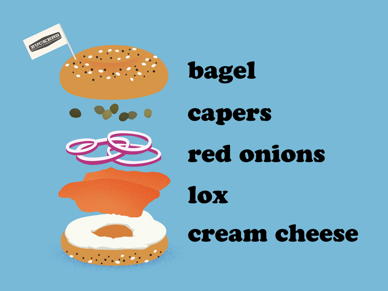 Anatomy of a Bagel after effects animation bagel food illustrator tv