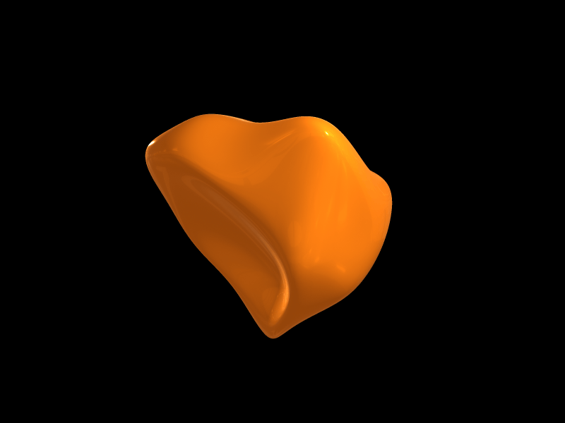 Orange Blob 3d after effects loop stardust