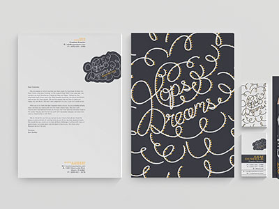Hops & Dreams Brewing Co. branding brewery hand lettering typography