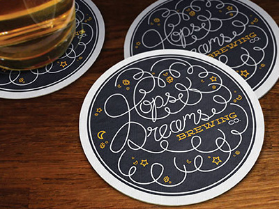 Hops & Dreams Brewing Co. branding brewery hand lettering icons typography