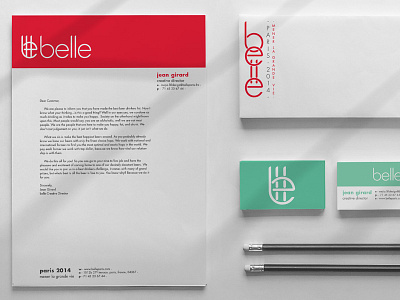 belle corpID bauhaus design branding corporate identity cosmetics swiss design typography