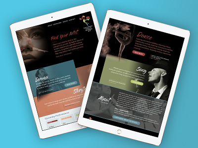 Murray School of Performing Arts branding design ui web design