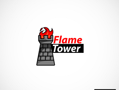 FlameTower branding design illustrator logo vector