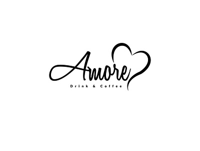 Amore Drink & Coffee branding design flat graphic design illustration illustrator logo vector wfh