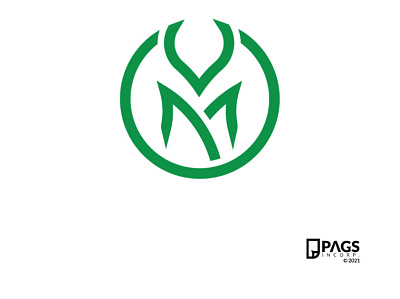 VM Logo Concept design flat logo logotext simple text vector
