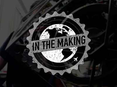 In The Making Logo badge brand branding globe logo world