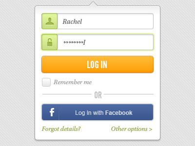 Typepad Log In drop down drop down facebook log in login popover